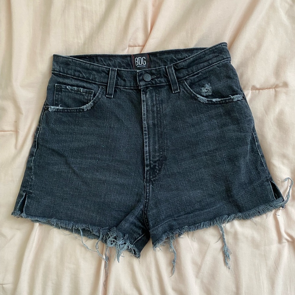 BDG Girlfriend High Rise Black Shorts